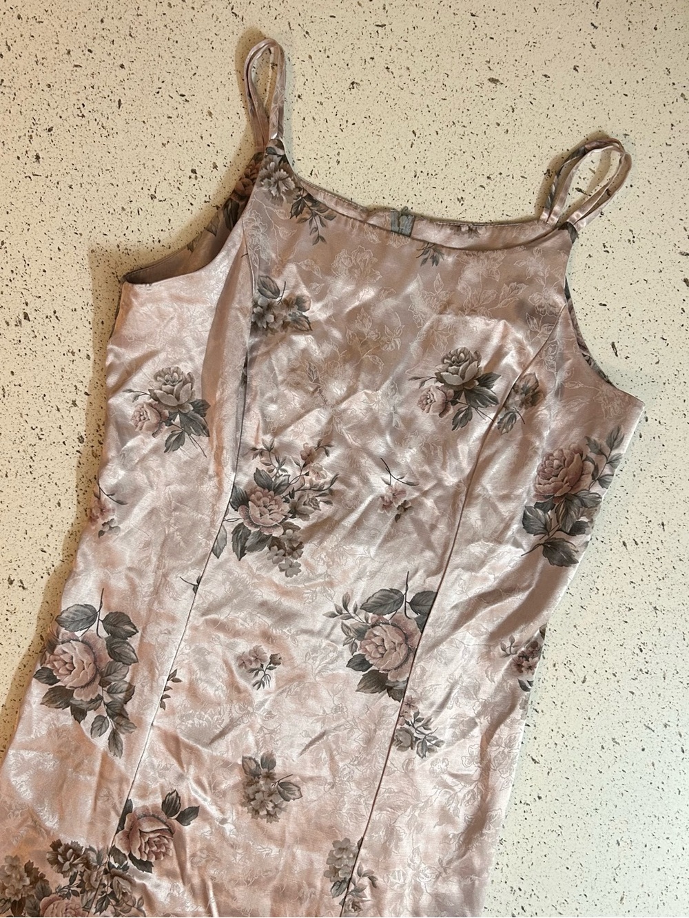 Vintage Silky Pastel Floral Mini Dress